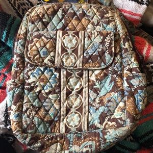 Vera Bradley Brown and Teal Backpack